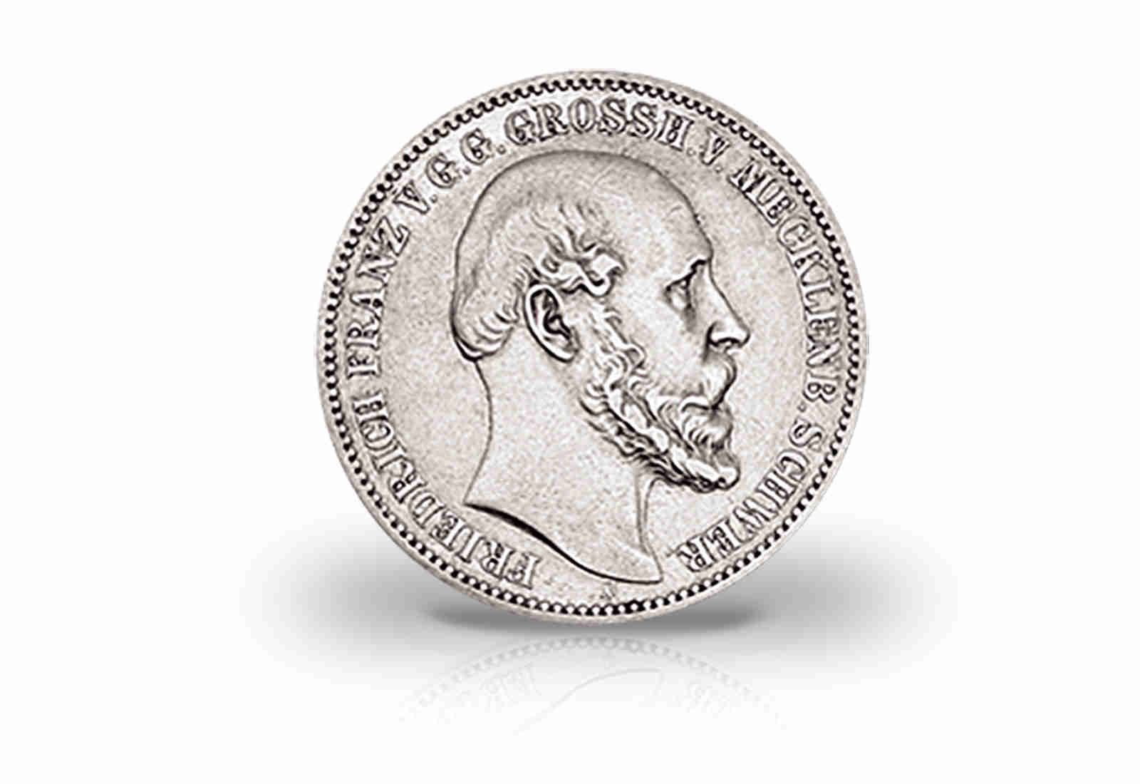 2 Mark 1876 Deutsches Kaiserreich Mecklenburg-Schwerin Friedrich Franz II. Jaeger-Nr. 84