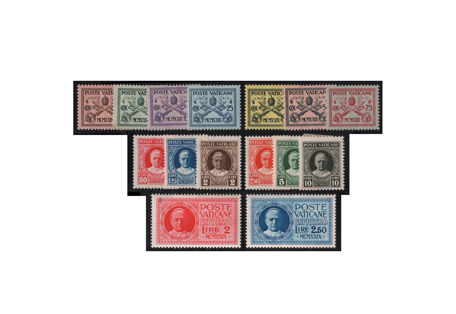 Vatikan Michel-Nr. 1/15 postfrisch Papst Pius XI. 1929