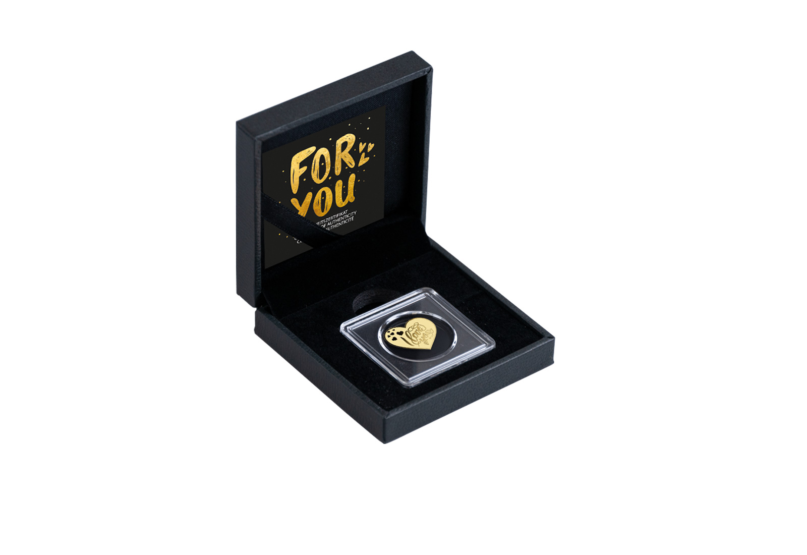 Goldausgabe Motiv "I Love You" 999/1000 Gold Geschenk