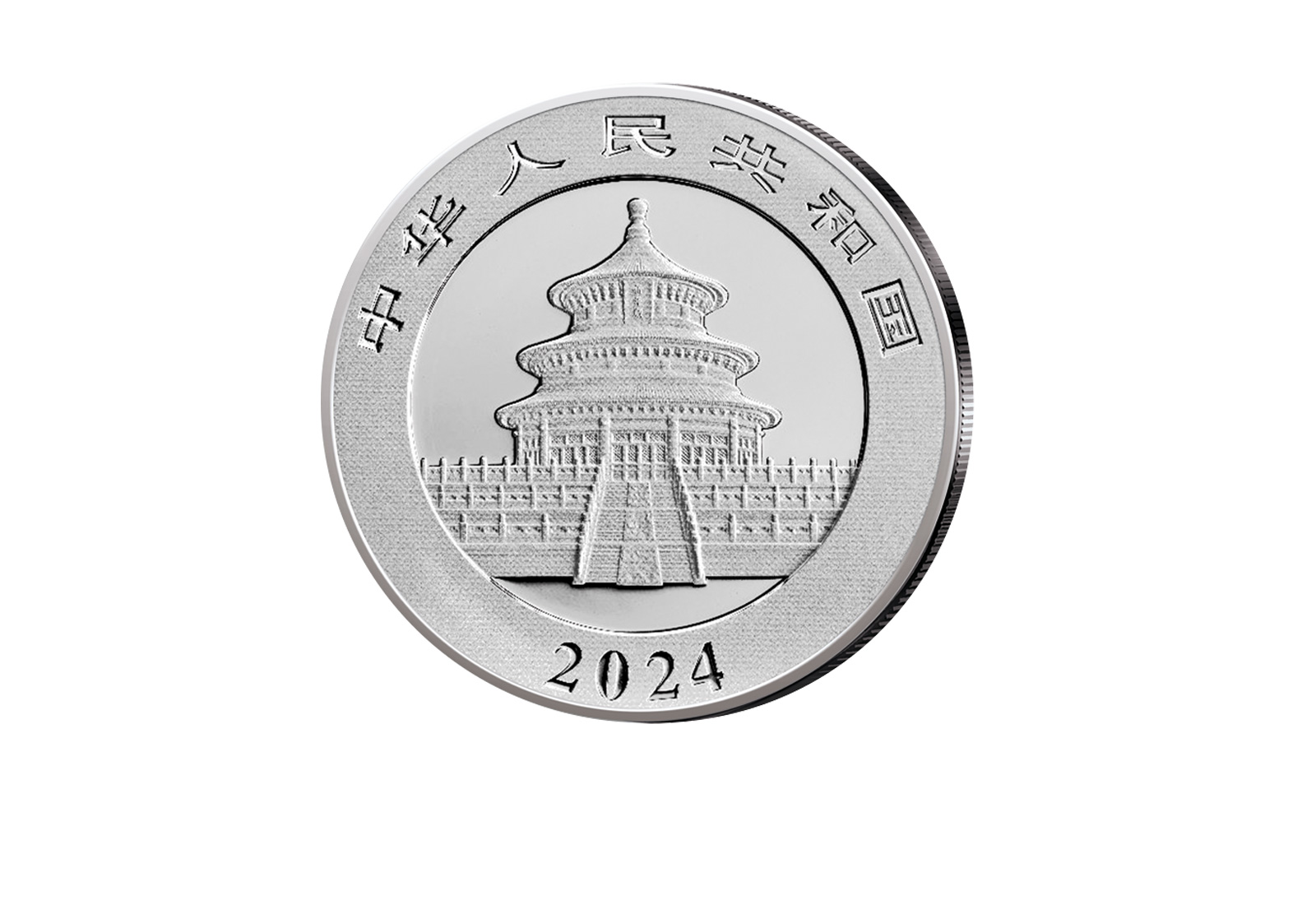 Panda 30 Gramm Silber 2024 China mit Farbapplikation
