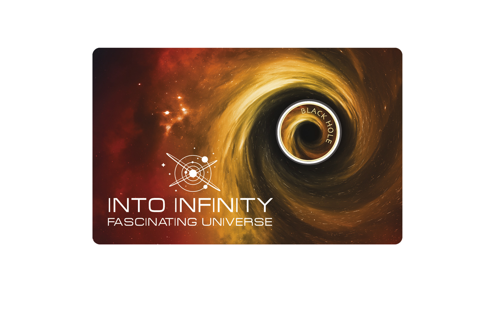 Goldmünze Motiv "Schwarzes Loch" Coincard 999/1000 Gold Geschenk