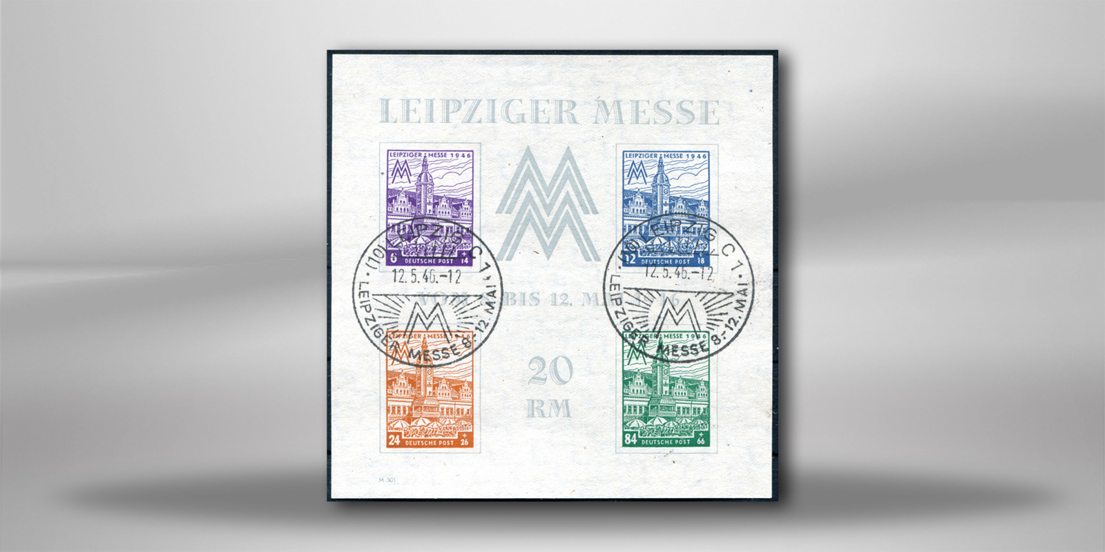 SBZ Block 5 Y gestempelt Leipziger Messe 1946