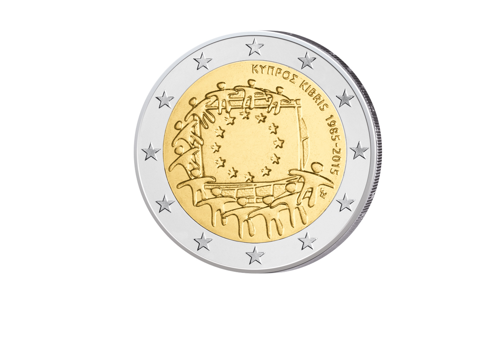 2 Euro 2015 Zypern 30 Jahre Europaflagge bfr