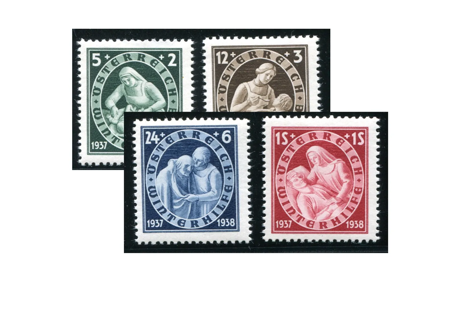 1. Republik Österreich Winterhilfe 1937 Mi.Nr. 642/655 Falz