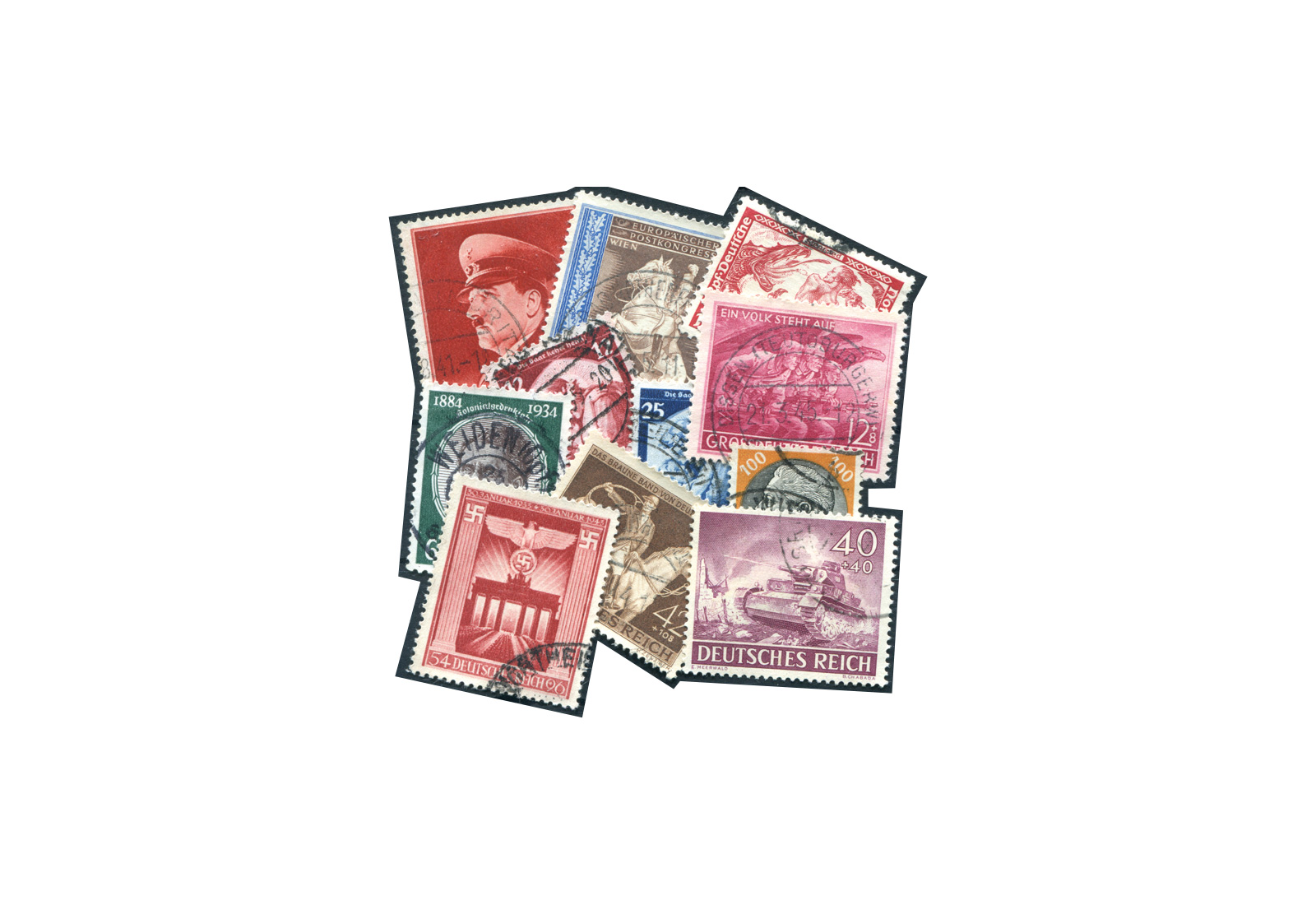 Briefmarken Deutsches Reich 1933 bis 1945 Sondermarken 50 Marken postfrisch und gestempelt