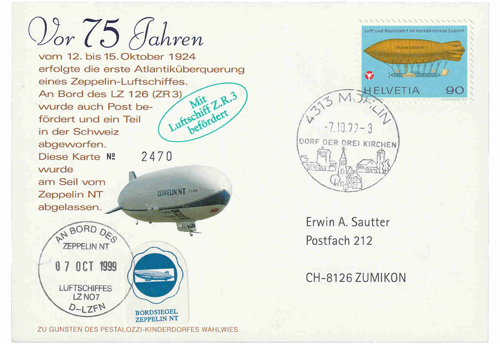 Zeppelin Beleg 1999