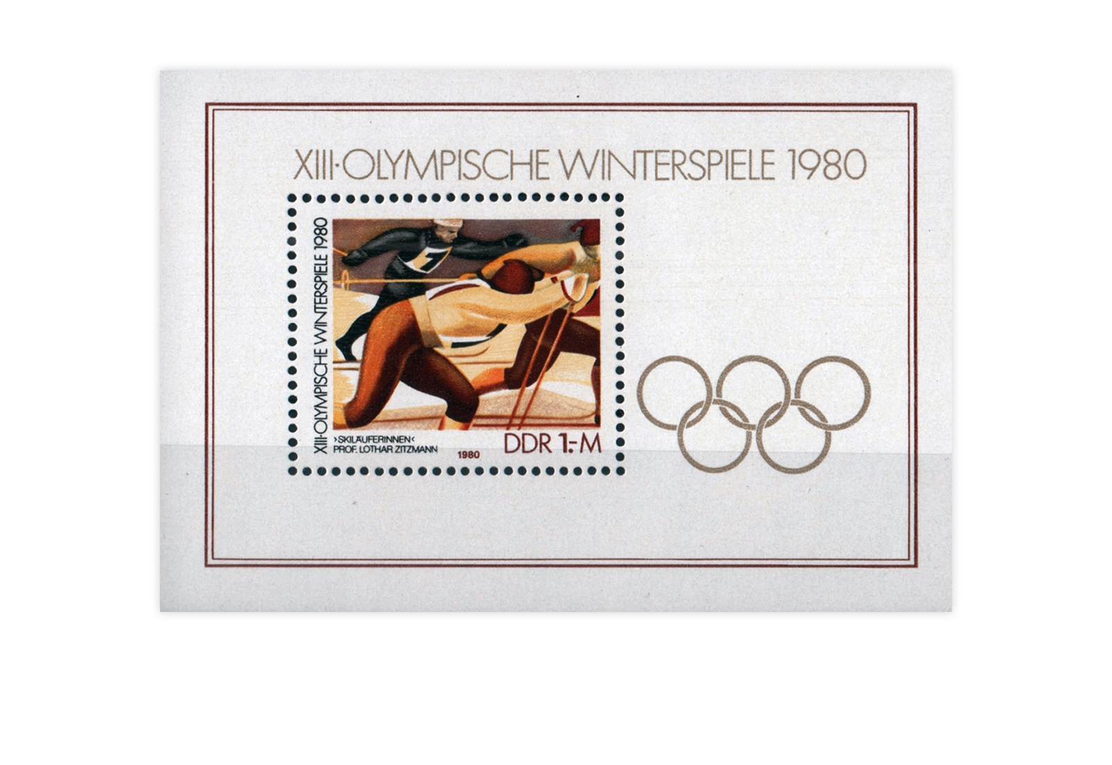 Briefmarken DDR Olympische Winterspiele 1980 Block 57  postfrisch