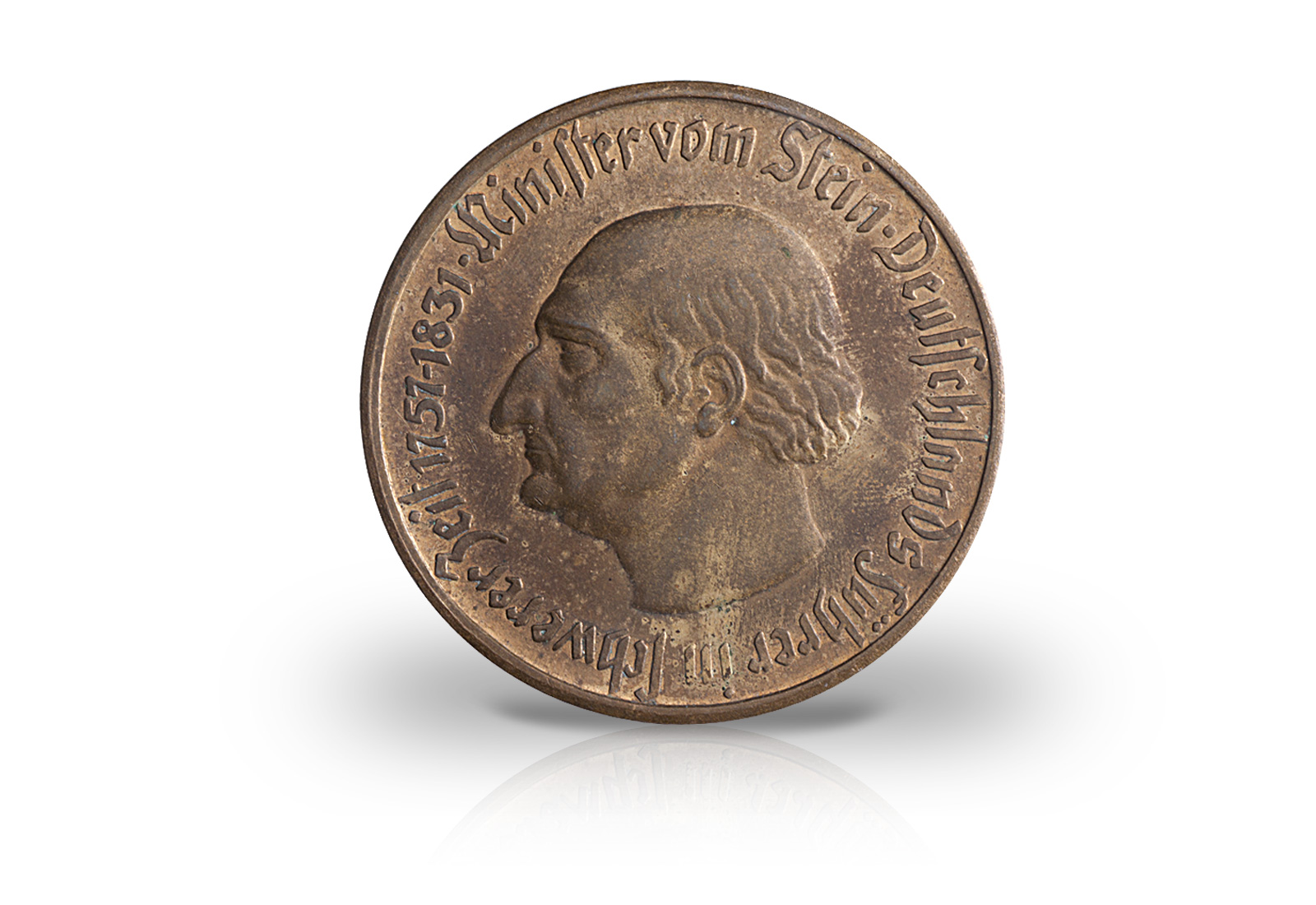 500 Mark Notgeldmünze 1922 Weimarer Republik Westfalen N15 Bronze vergoldet