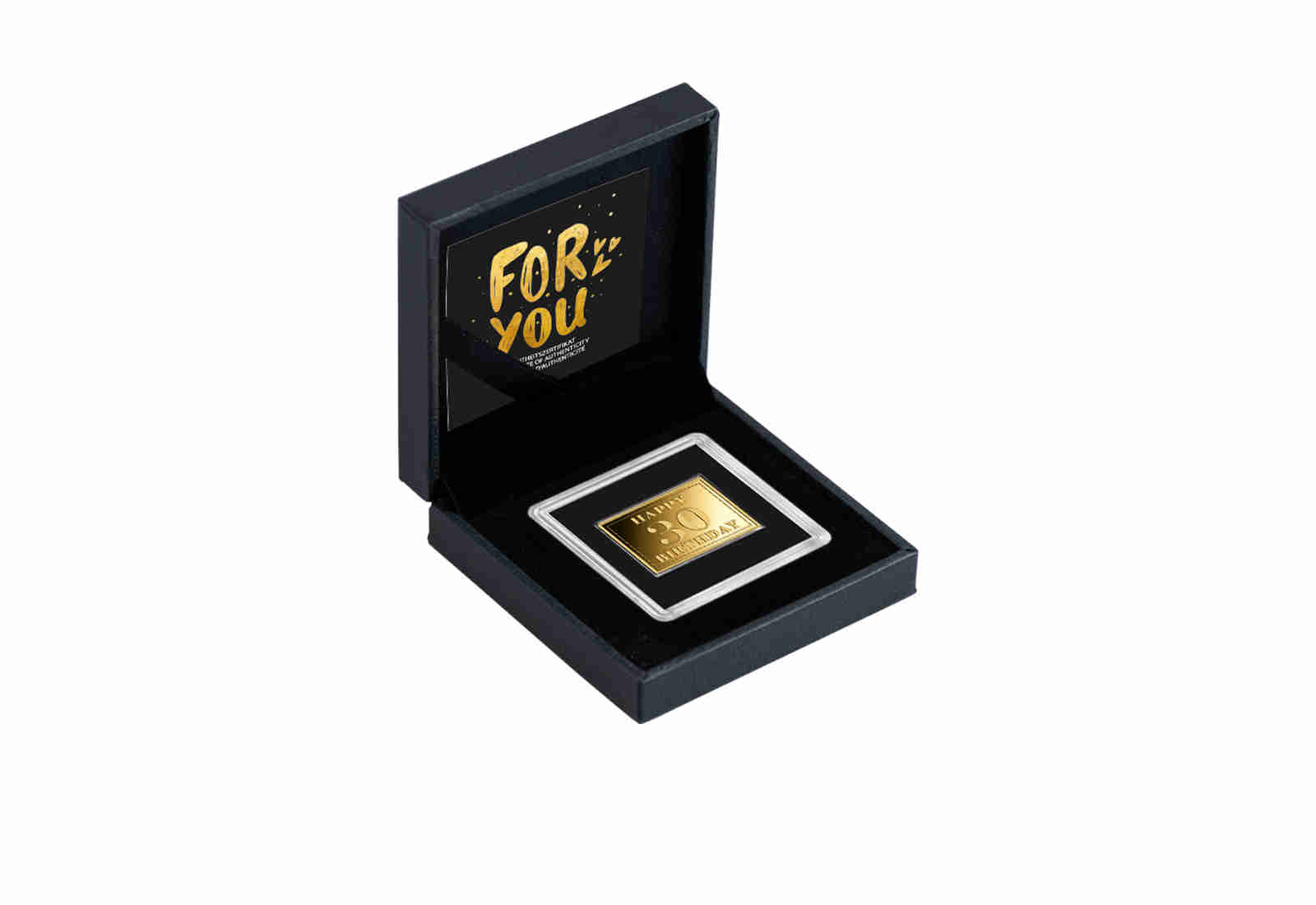 Goldmünze Motiv "Happy 30 Birthday" 999/1000 Gold im Geschenketui