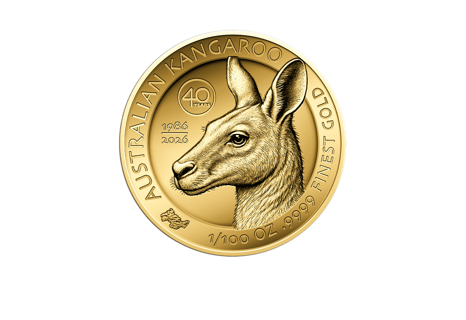 Goldmünze 40 Jahre Australien Känguru / Nugget