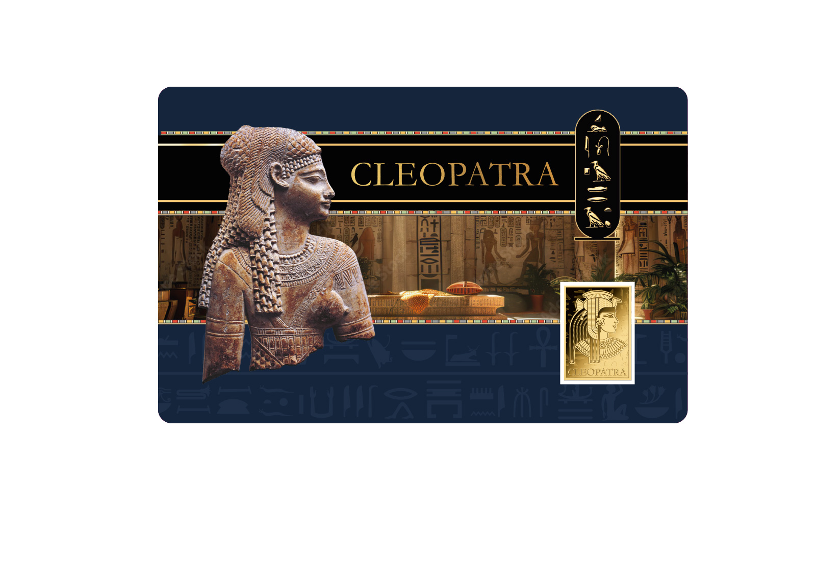 Goldmünze Motiv "Cleopatra" Coincard 999/1000 Gold Geschenk