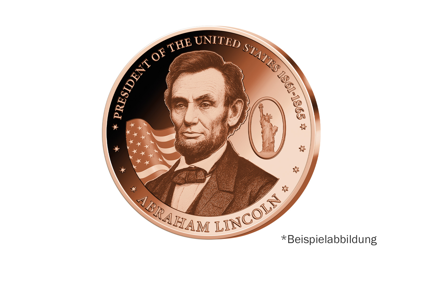 Neuprägung USA 1 oz Kupfer Abraham Lincoln