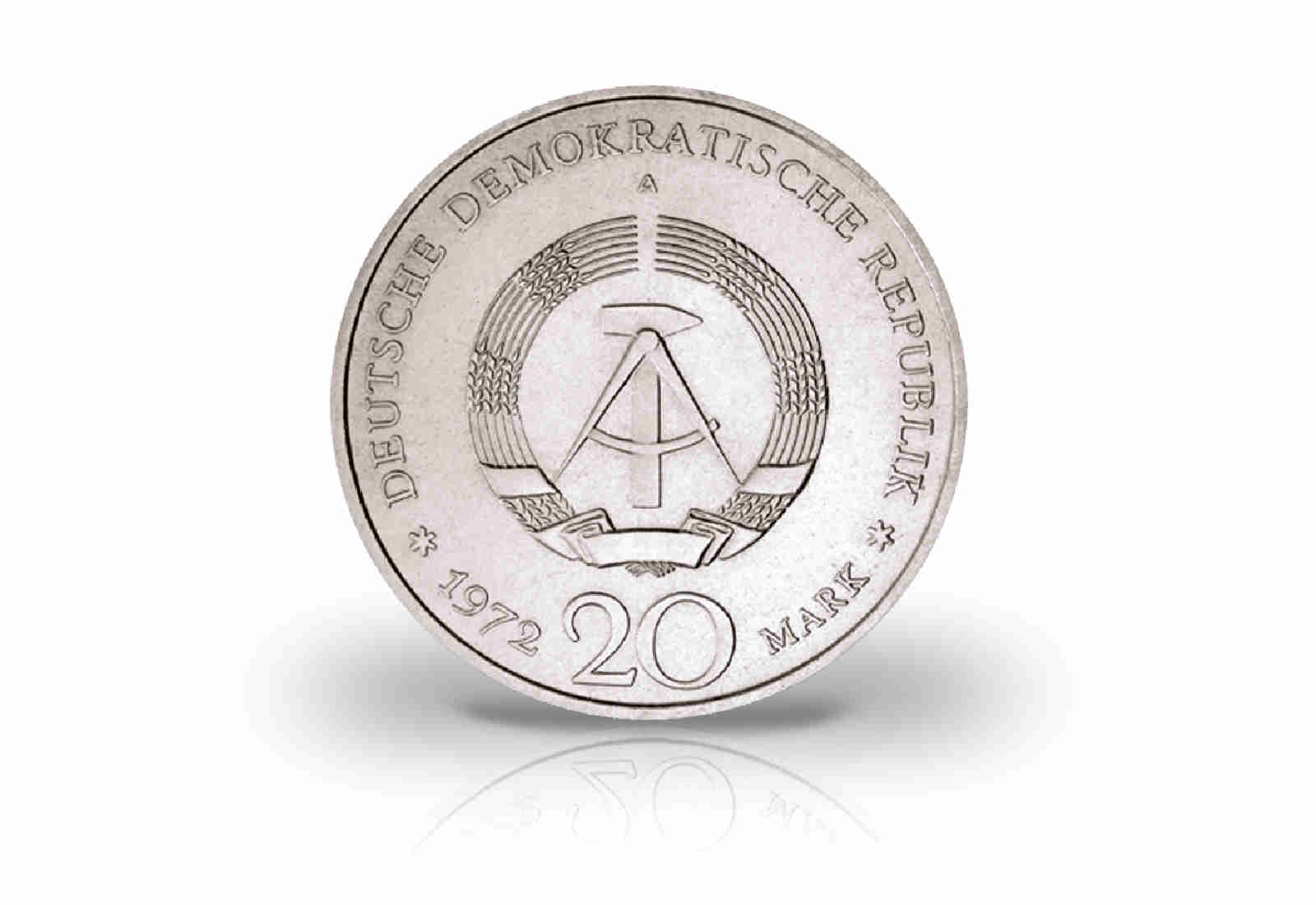 20 Mark Gedenkmünze 1972 DDR Friedrich Schiller Jaeger-Nr. 1537