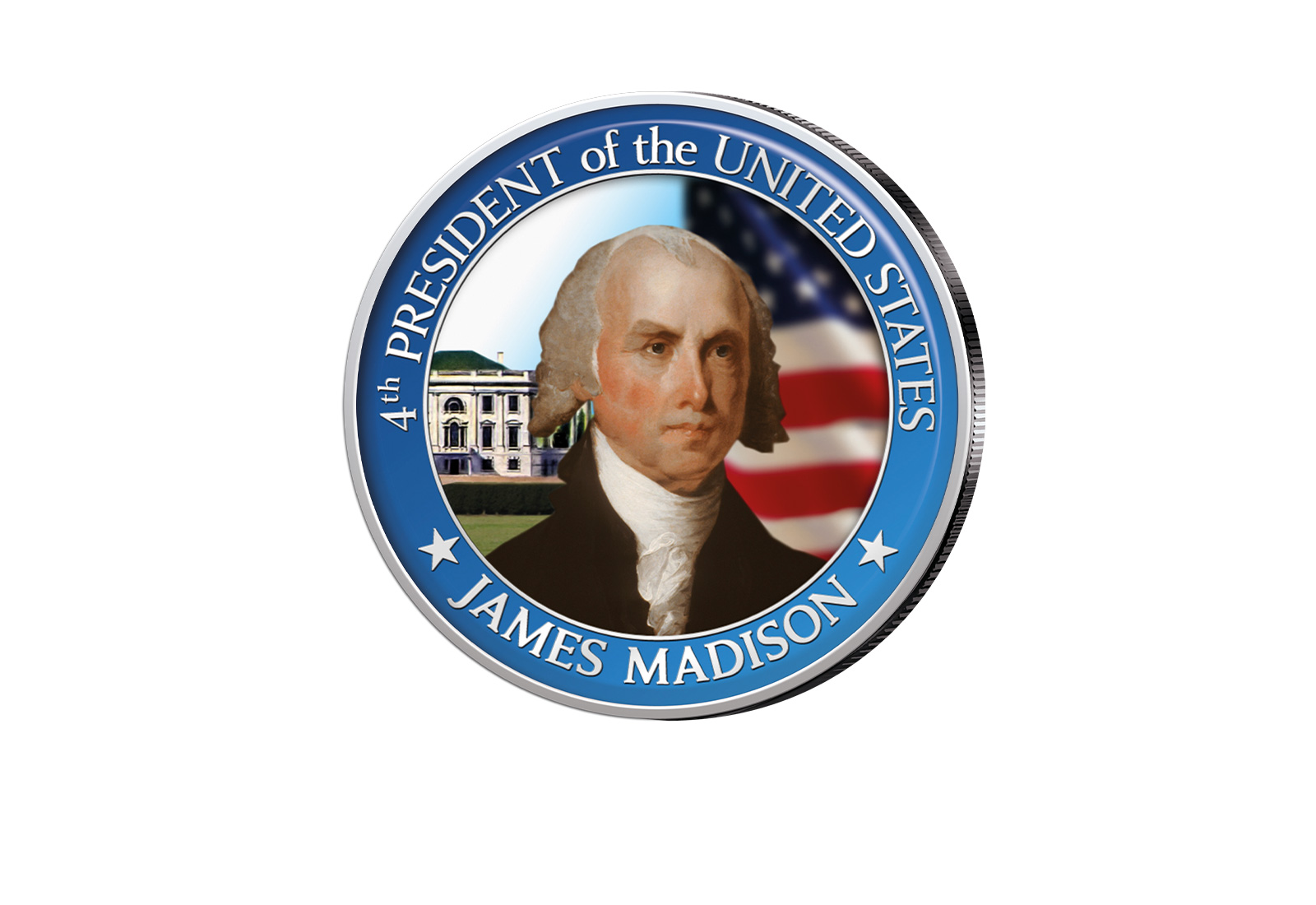 ½ Kennedy-Dollar USA mit Farbapplikation James Madison Serie: Presidents of the US