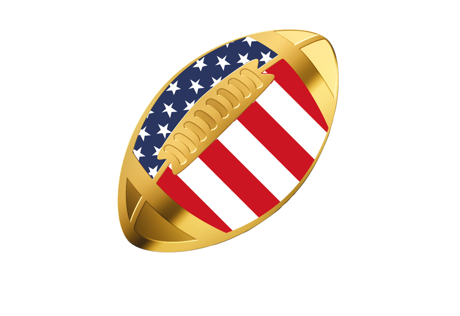 Goldmünze American Football USA 999/1000 Gold Geschenk inkl. Etui Sport