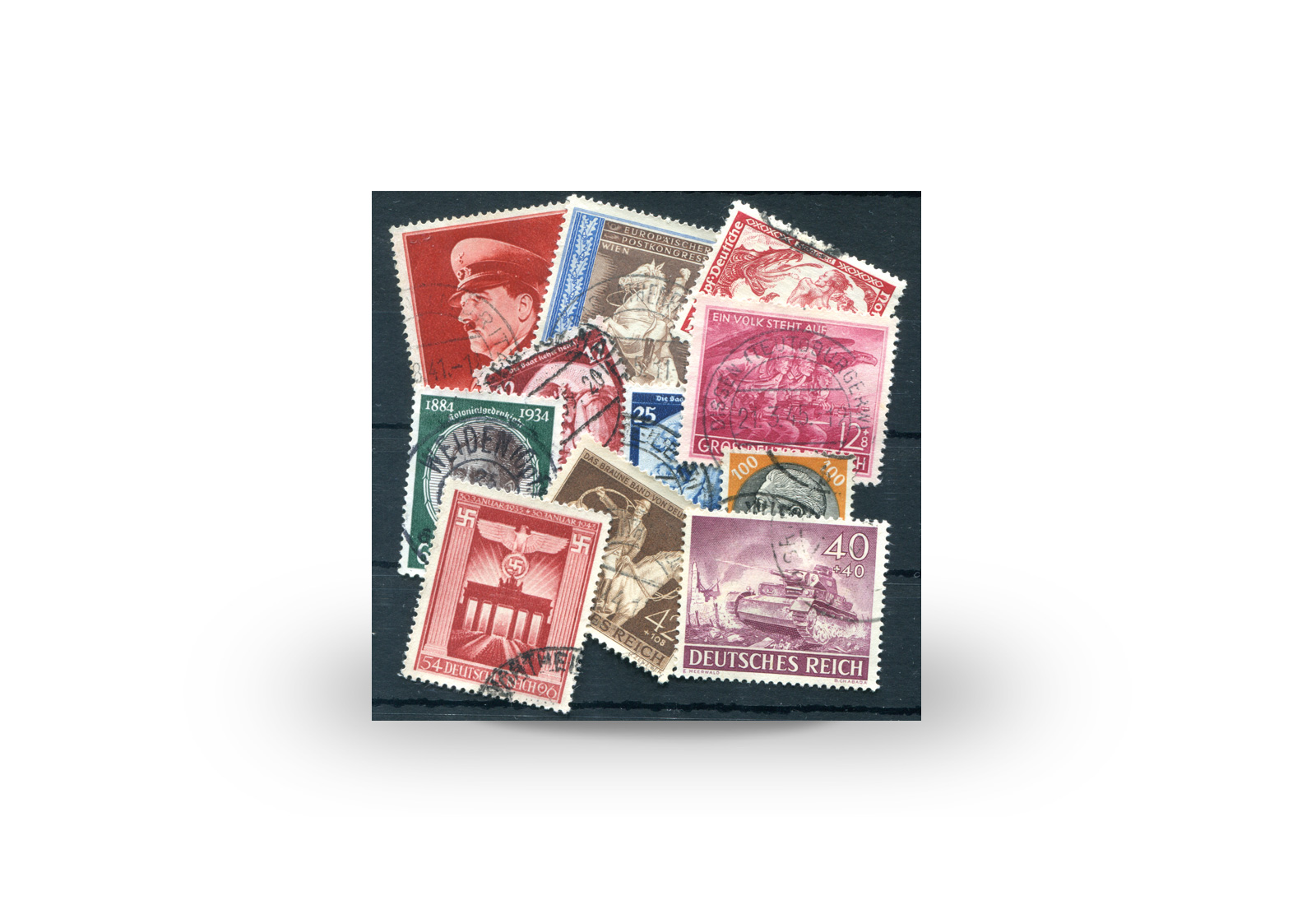 Deutsches Reich 1933 bis 1945 100 Marken postfrisch und gestempelt