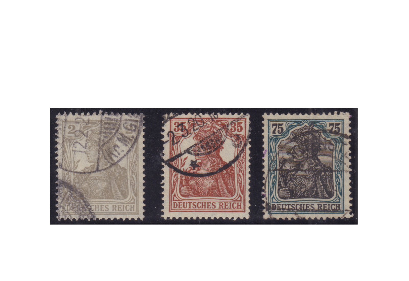 Deutsches Reich Michel-Nr. 102/104 gestempelt