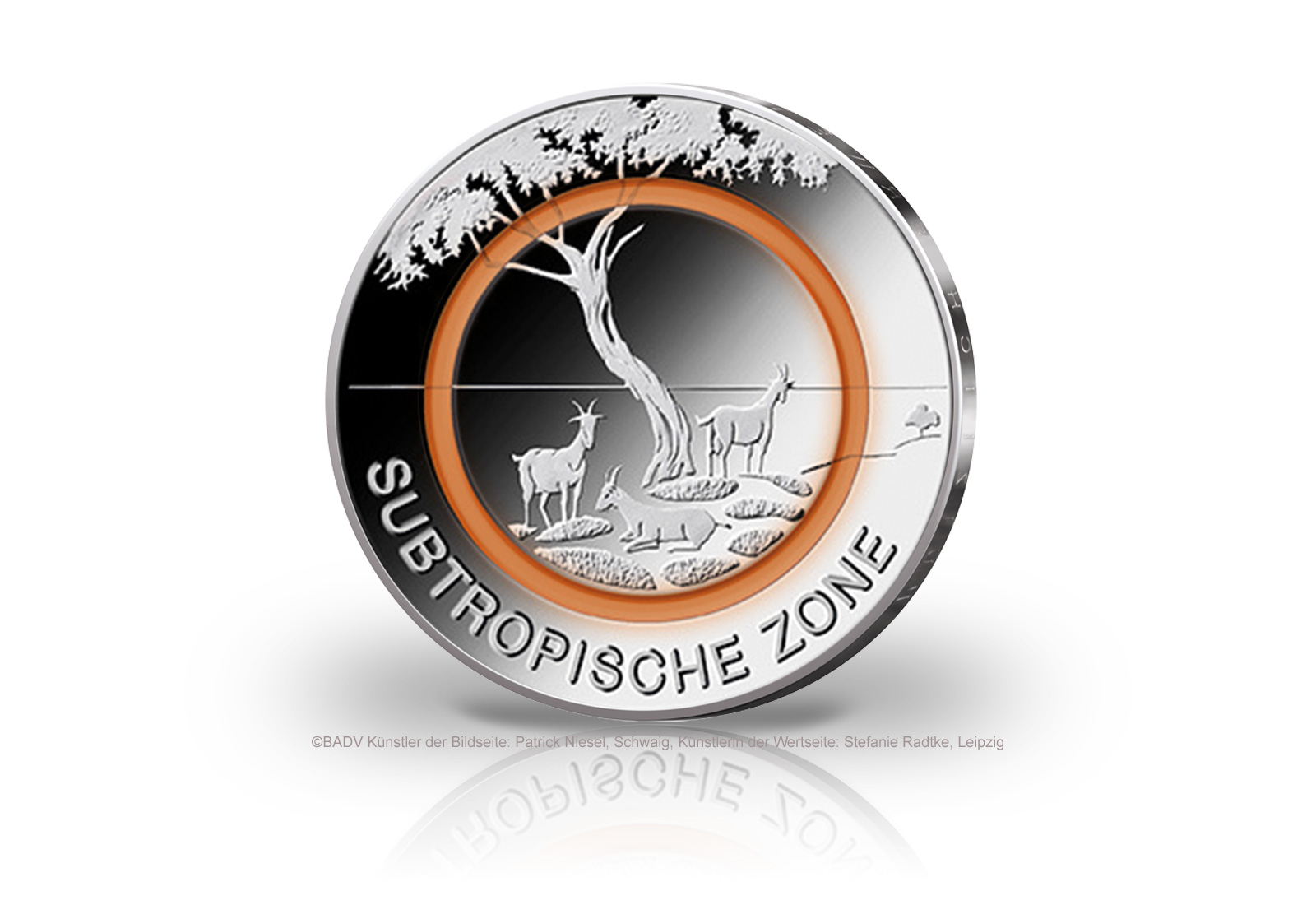 5 Euro 2018 Deutschland Subtropische Zone mit Polymerring st Prägestätte J