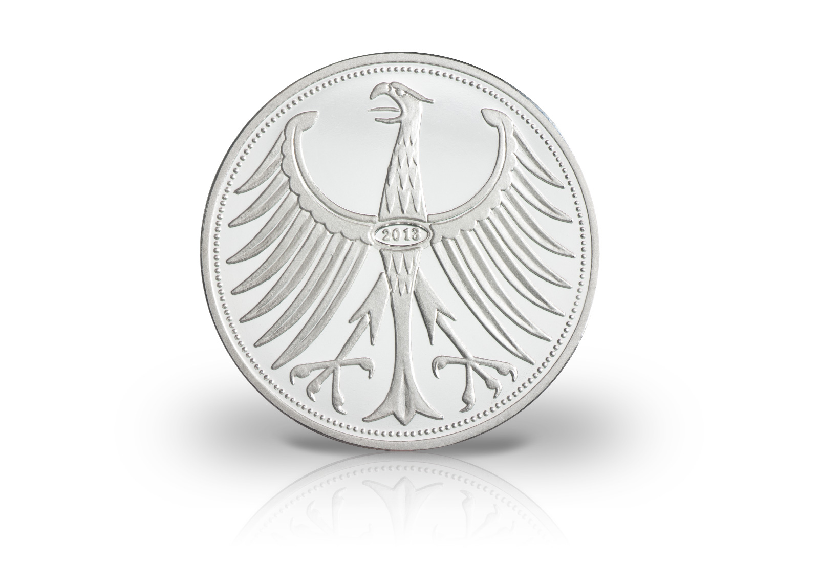 5 DM 1958 J Neuprägung mit Silberauflage