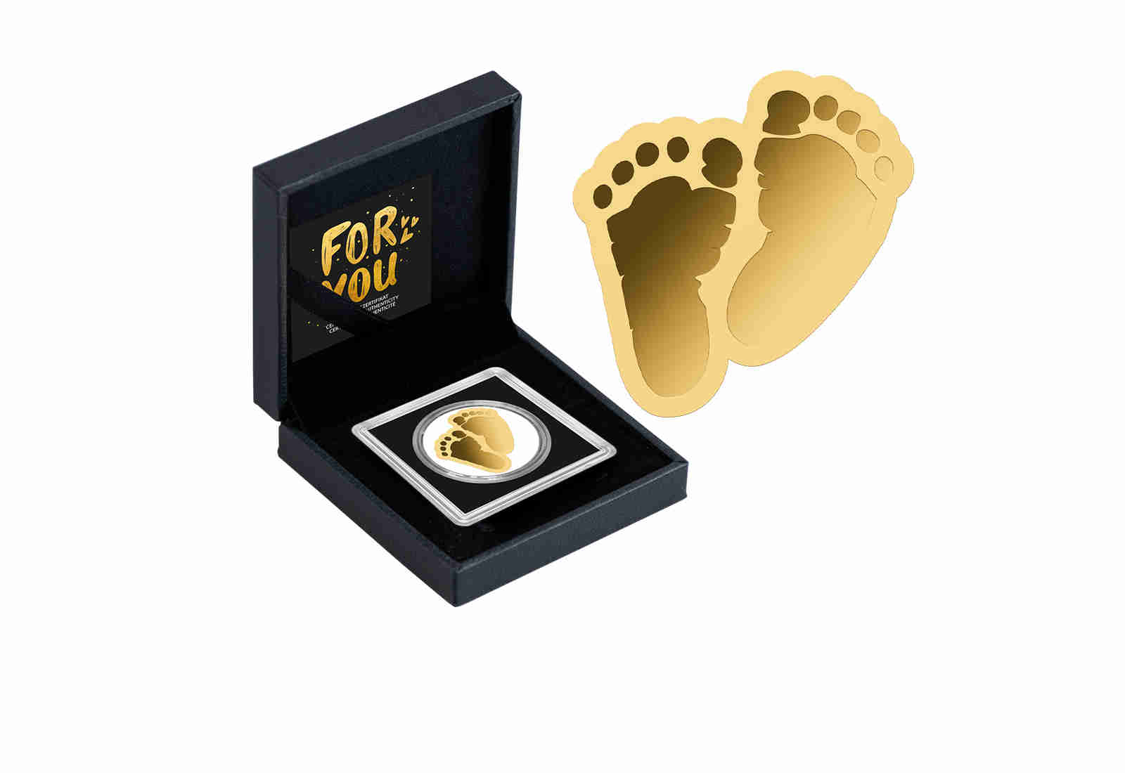 Goldausgabe Motiv "Babyfüße" 999/1000 Gold