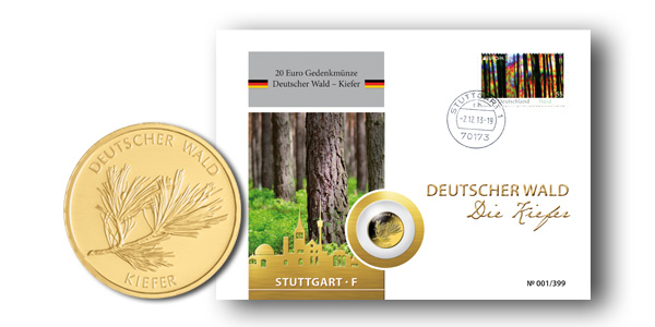 20 Euro Kiefer 2013 Deutschland Prägestätte F - Numisbrief