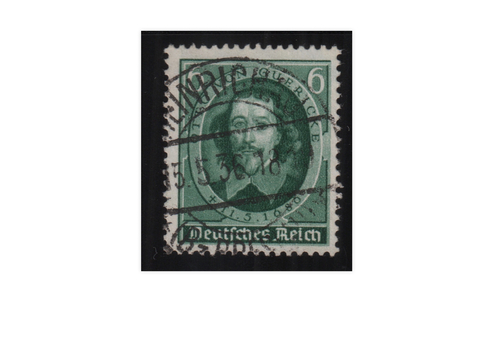 Deutsches Reich Mi.Nr. 608 gestempelt 250. Todestag O.v. Guerickes