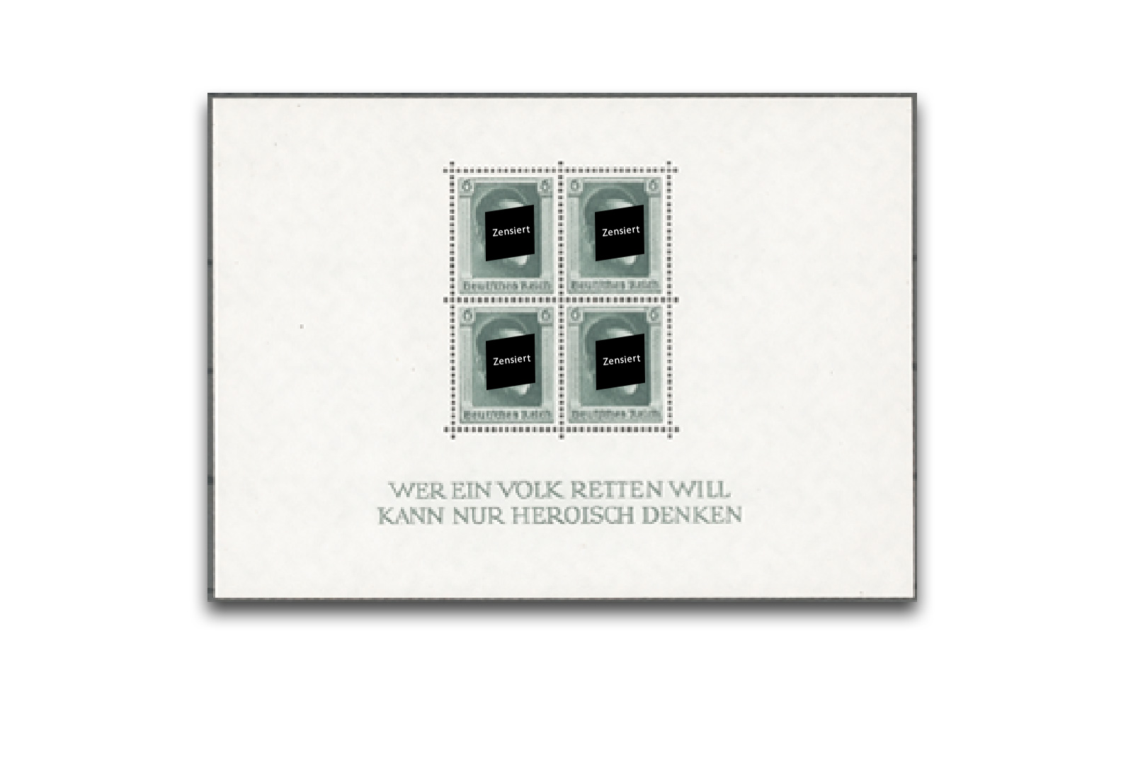 Briefmarken Deutsches Reich 1937 Block 7 mit Falz