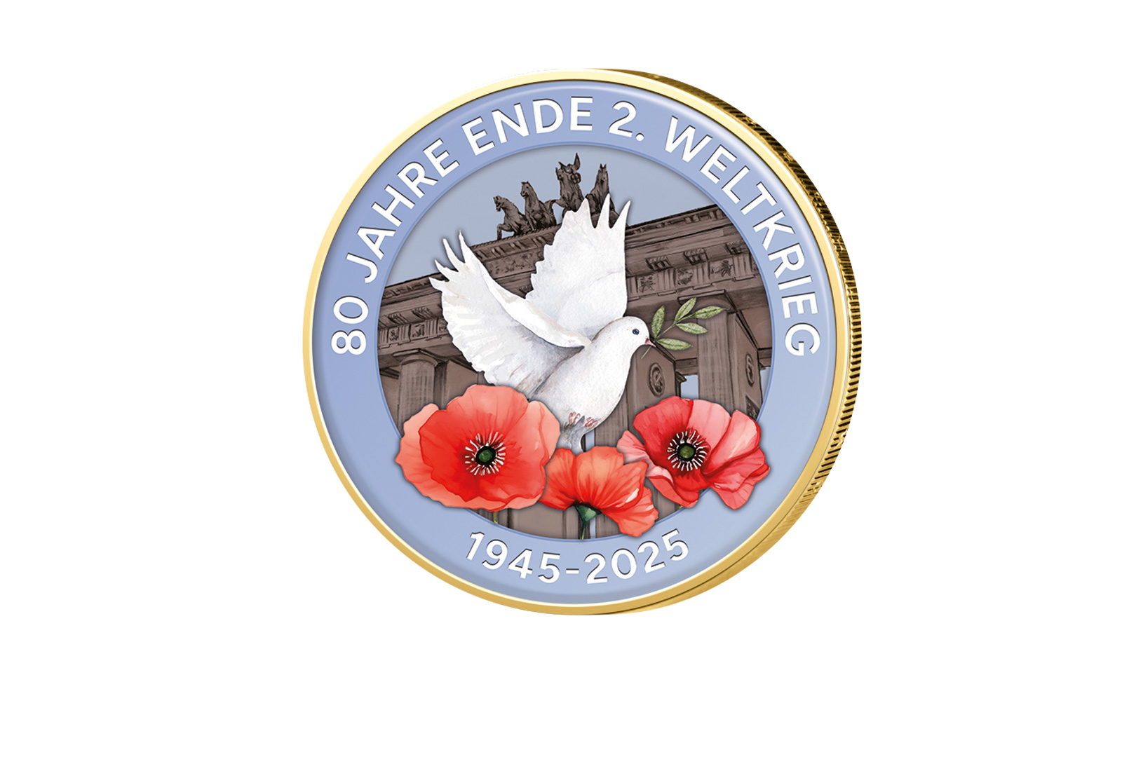 2 Euro 2025 80 Jahre Kriegsende mit Farbmotiv