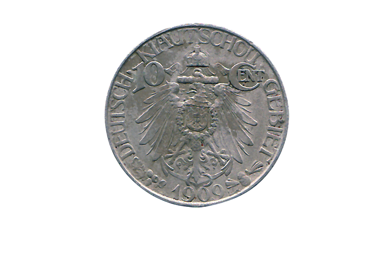 10 Cent 1909 Kiautschou Marineadler Jaeger-Nr. 730