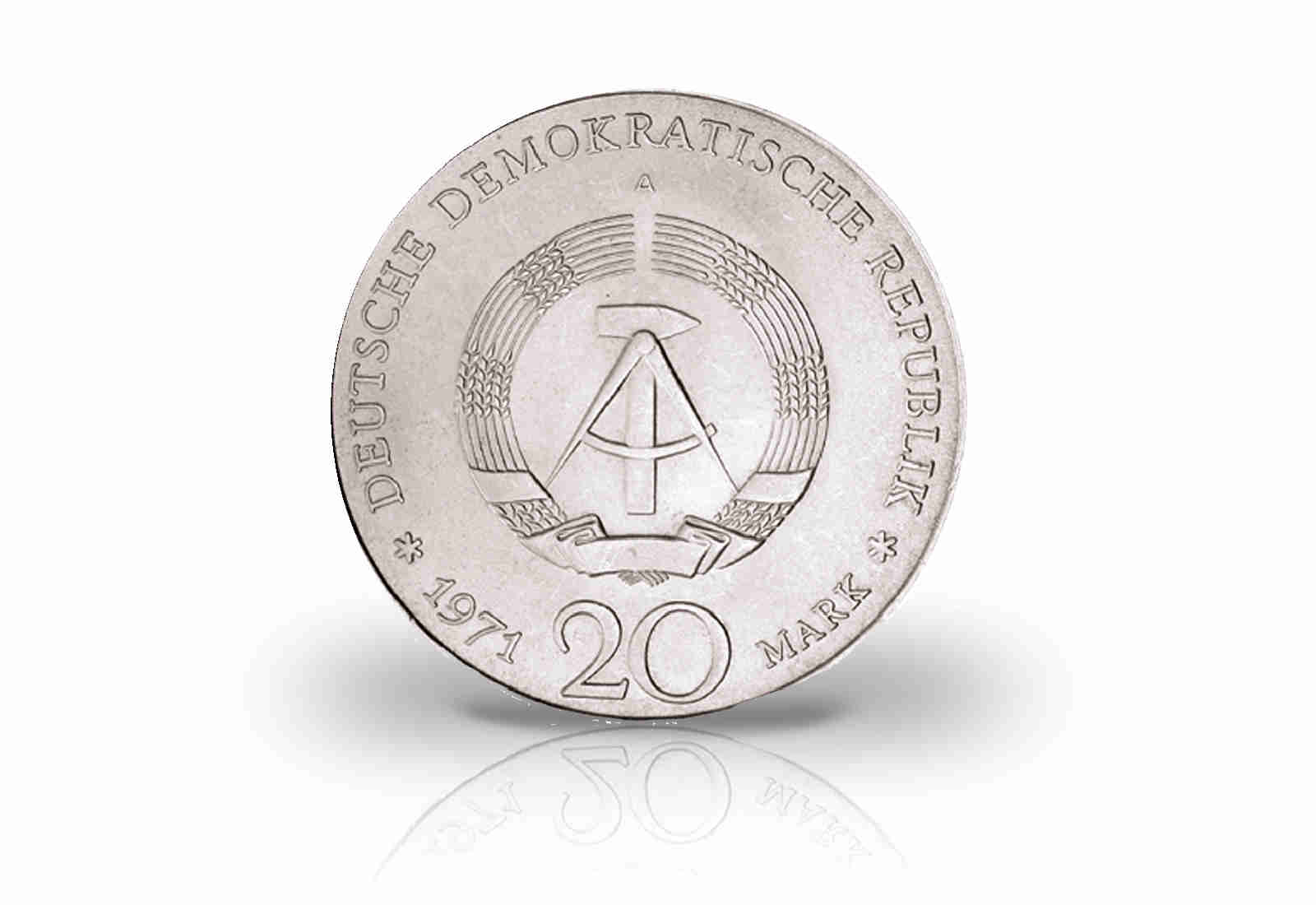 20 Mark Gedenkmünze 1971 DDR Ernst Thälmann Jaeger-Nr. 1535