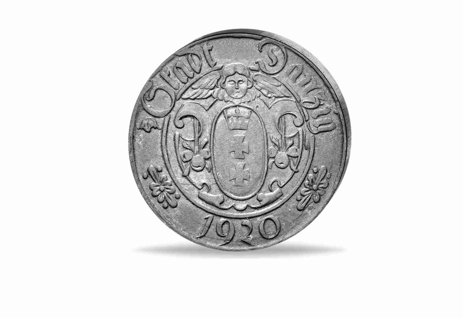10 Pfennig 1920 Danzig Wappen Nominal ohne Rahmen Jaeger Nr. D1b