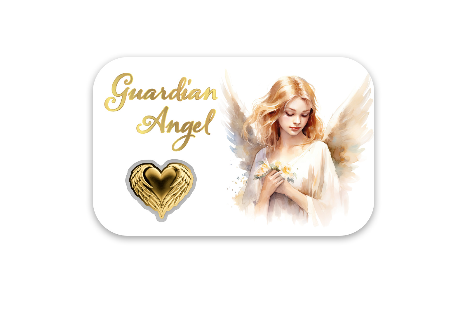 Goldmünze Motiv Schutzengel Coincard Feinheit 999/1000 Geschenk