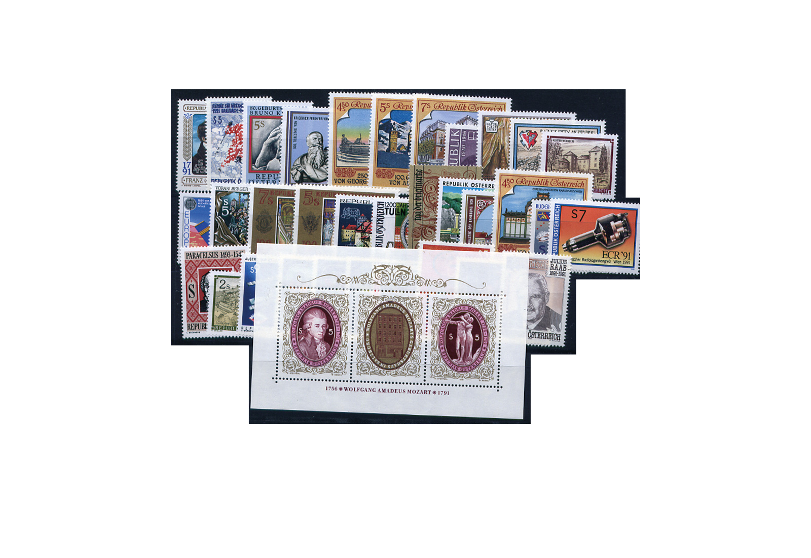 Briefmarken Österreich Jahrgang 1991 Michel-Nr. 2013-2047 postfrisch