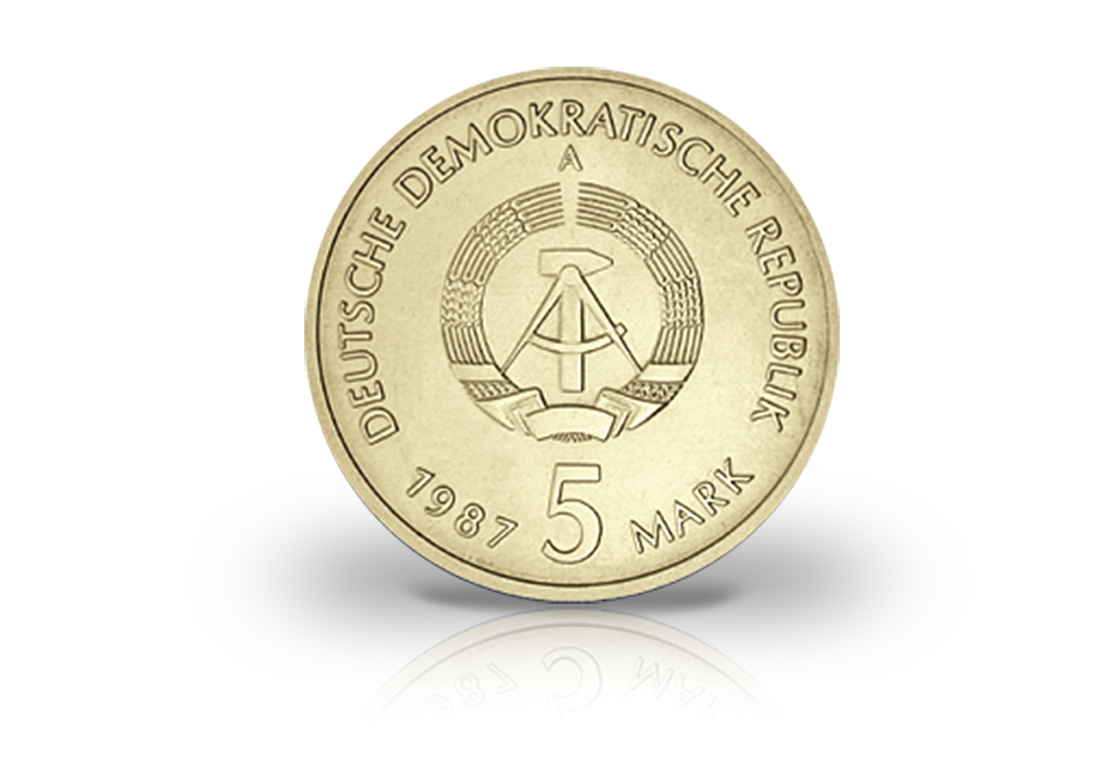 5 Mark Gedenkmünze 1987 DDR Nikolaiviertel in Berlin Jaeger-Nr. 1613