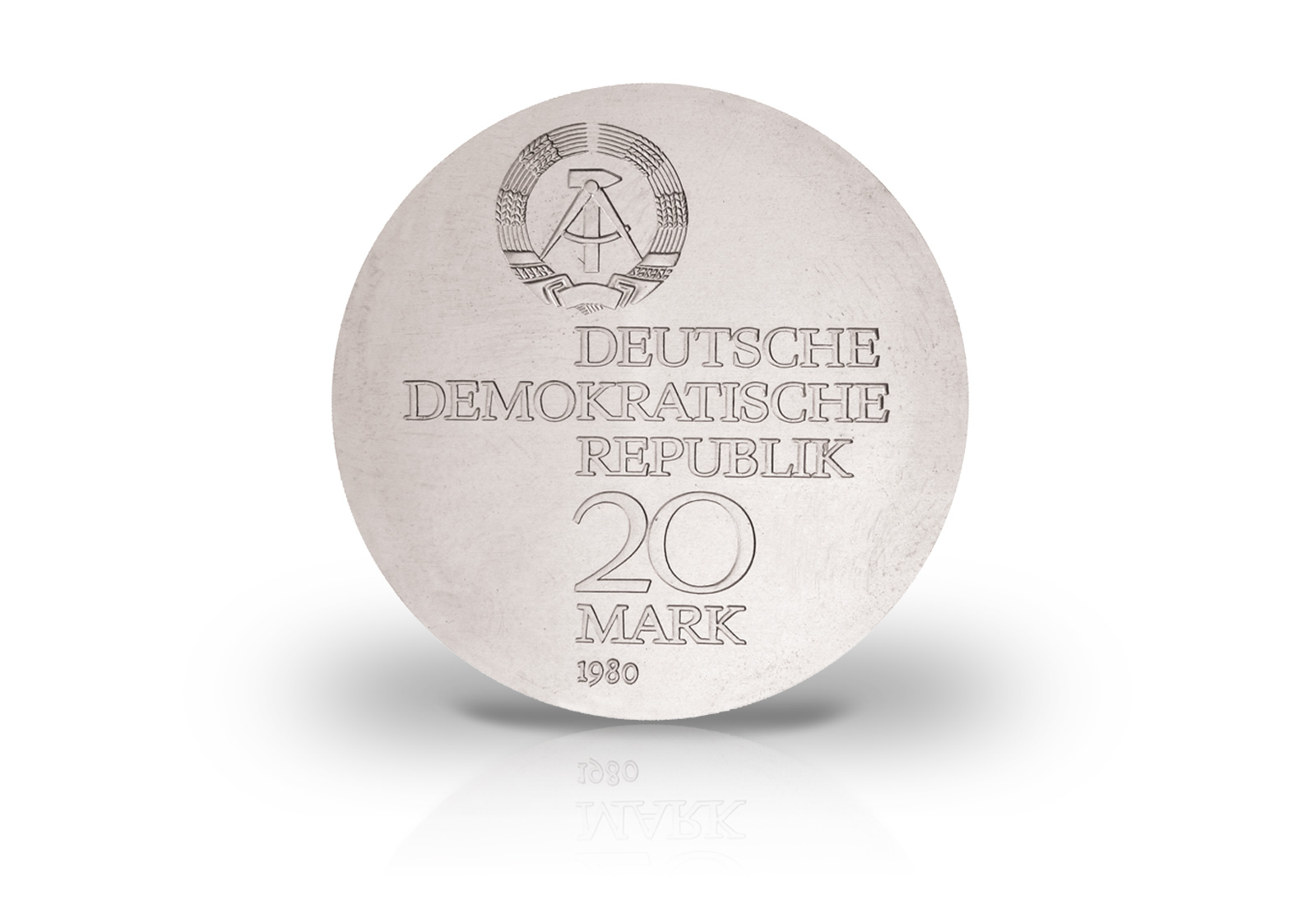 20 Mark Gedenkmünze 1980 DDR Ernst Abbe Jaeger-Nr. 1575