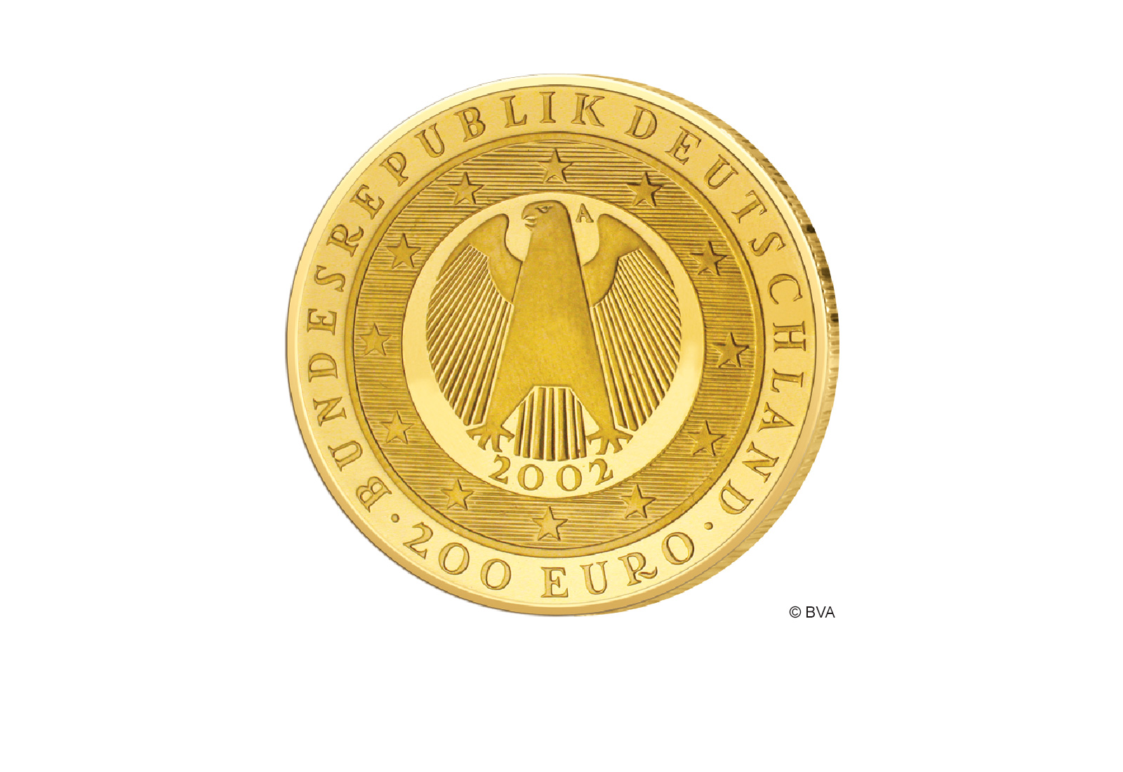 200 Euro Goldmünze 2002 Deutschland Einführung des Euro Prägestätte A