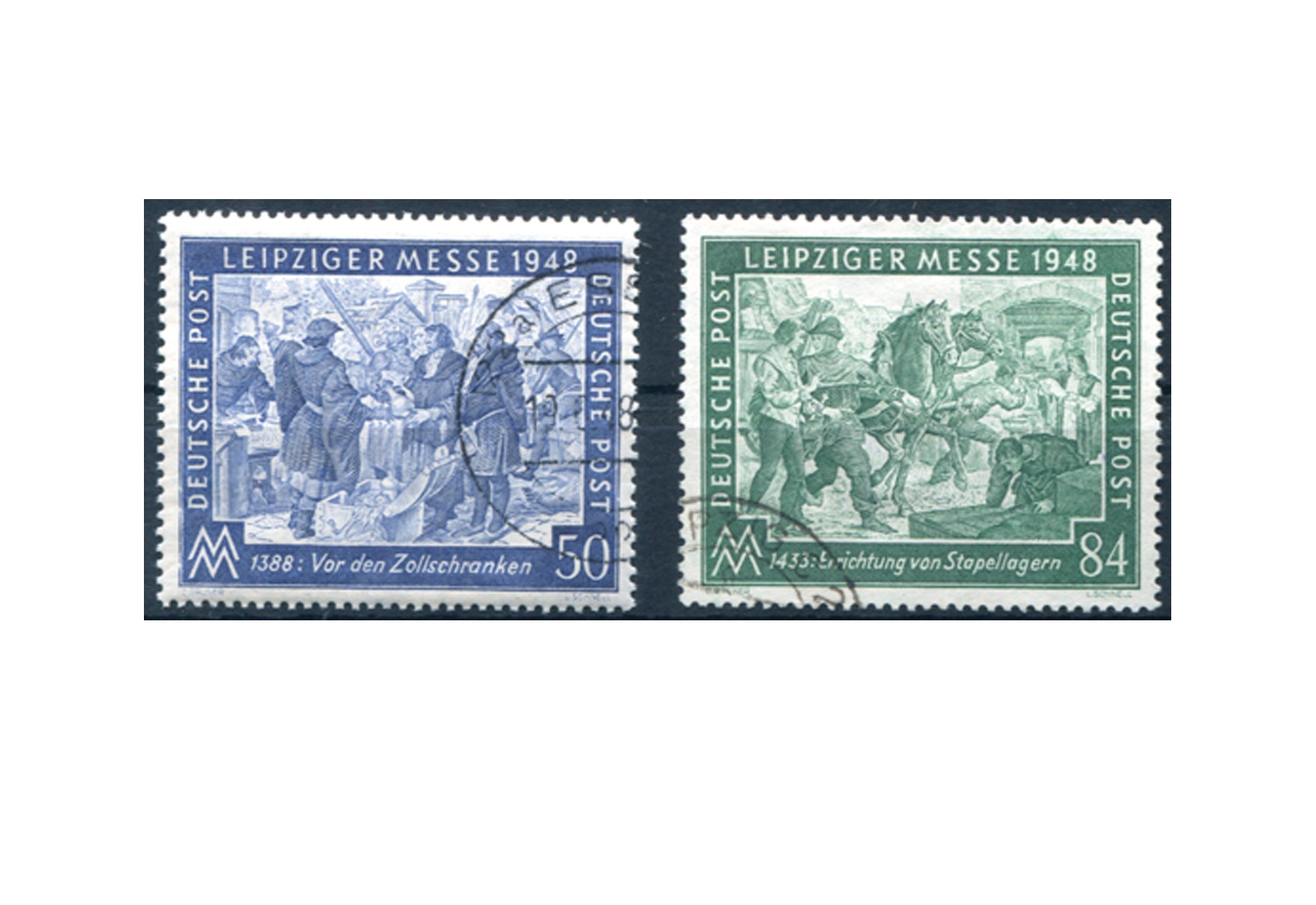 Alliierte Besatzung Mi.Nr. 967/968 gestempelt Leipziger Frühjahrsmesse