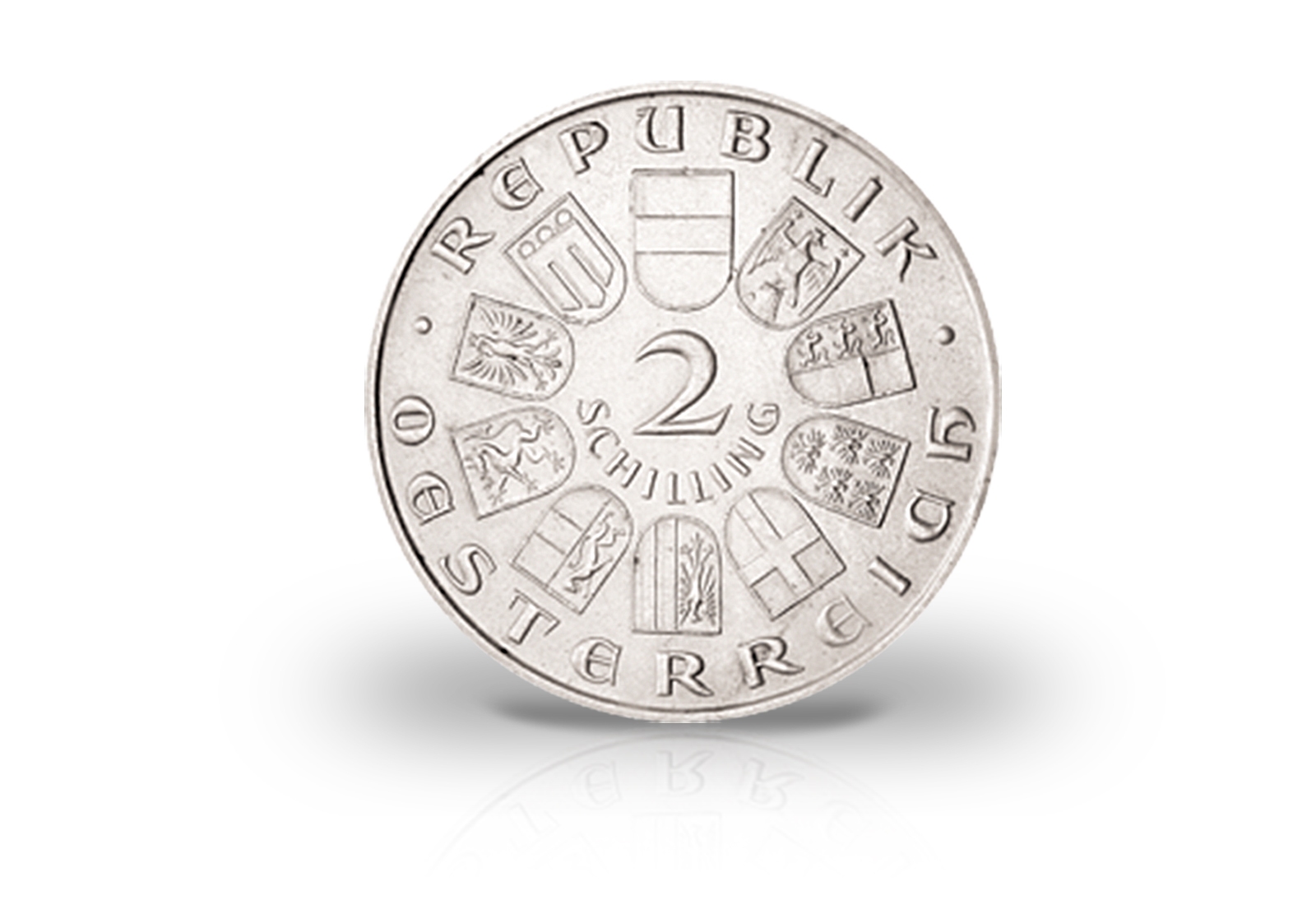 2 Schilling Silbermünze 1933 Österreich Seipel