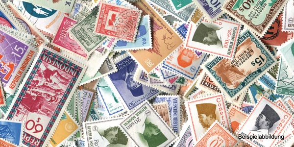 Briefmarken Indonesien 500 verschiedene Ausgaben postfrisch und gestempelt