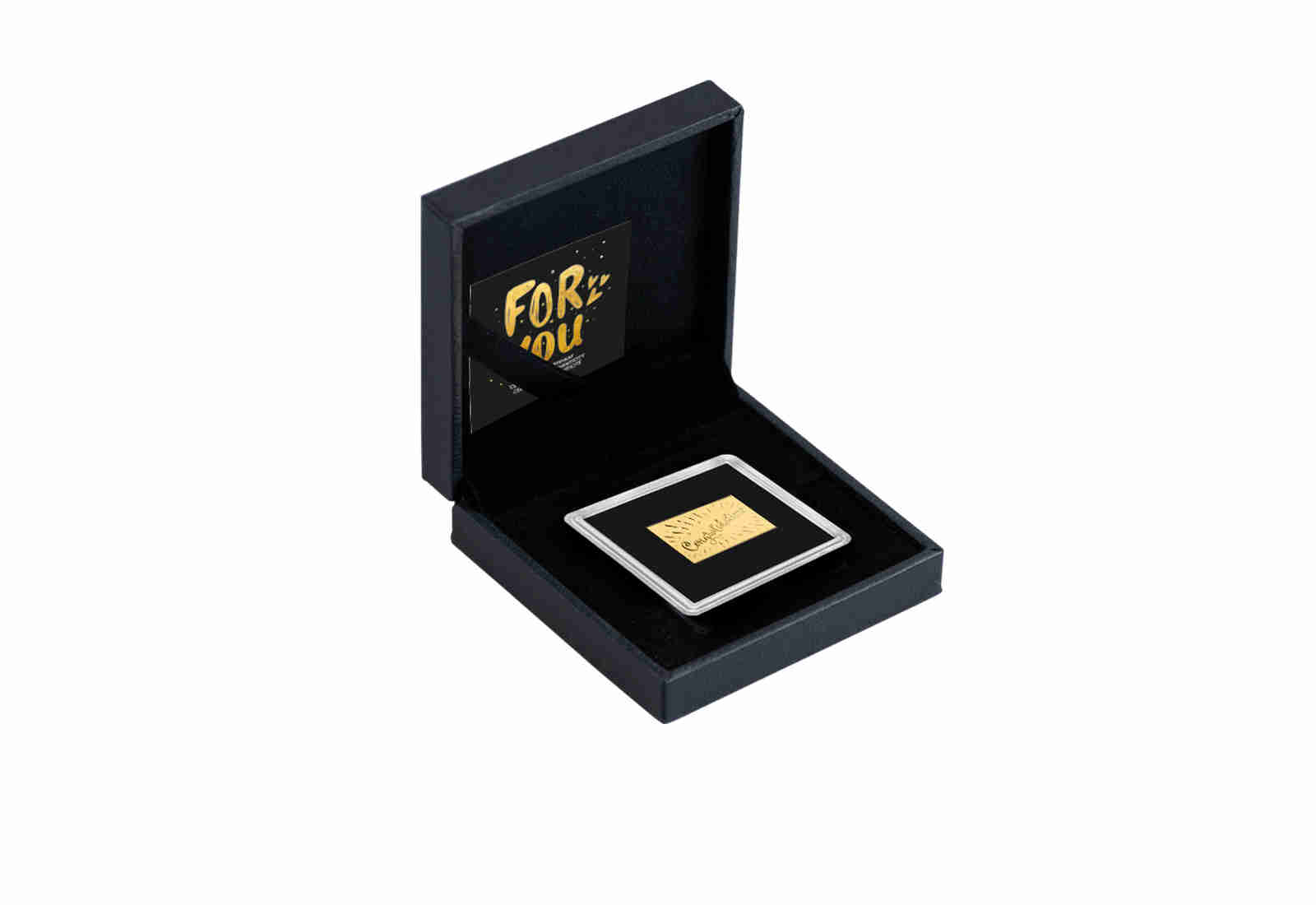 Goldmünze Motiv "Congratulations" 999/1000 Gold Geschenk
