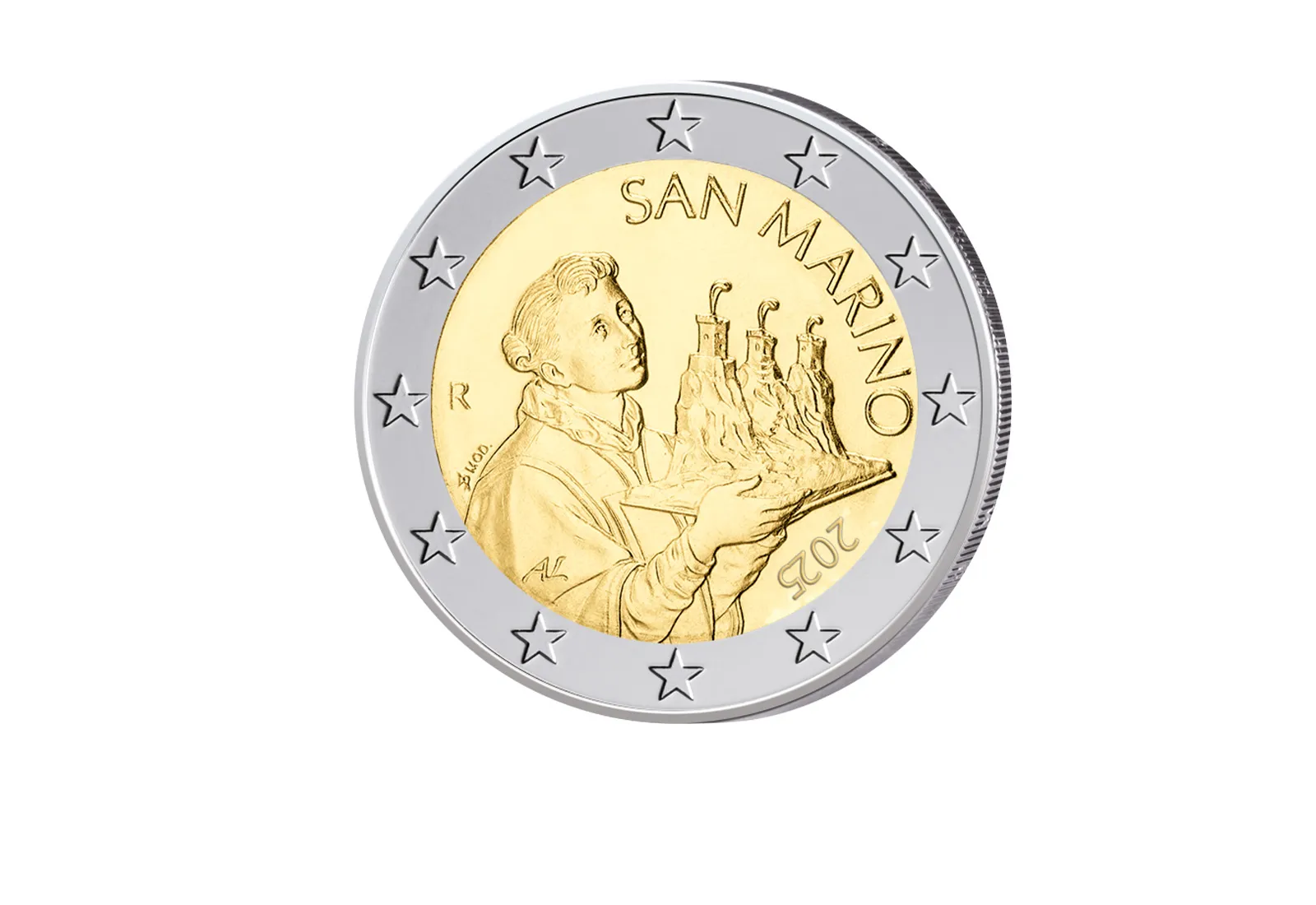 2 Euro 2025 San Marino Kursmünze Der heilige Marinus