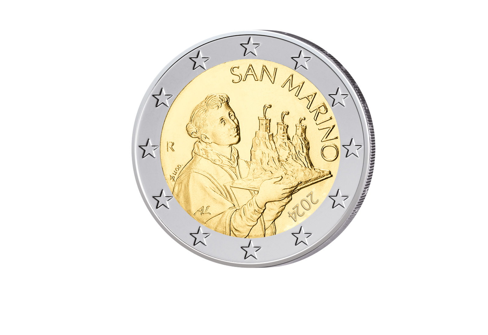 2 Euro 2024 San Marino Kursmünze Der heilige Marinus