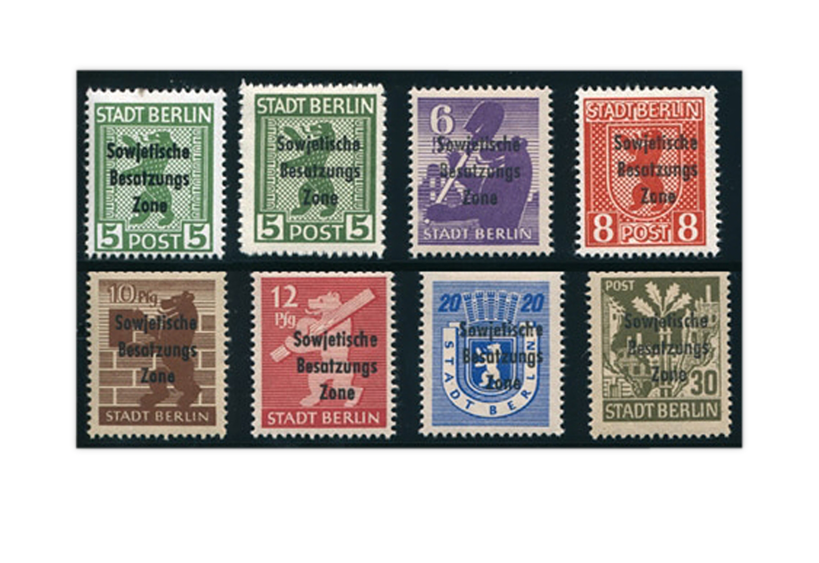 SBZ Mi.Nr. 200/206 A+B gest.