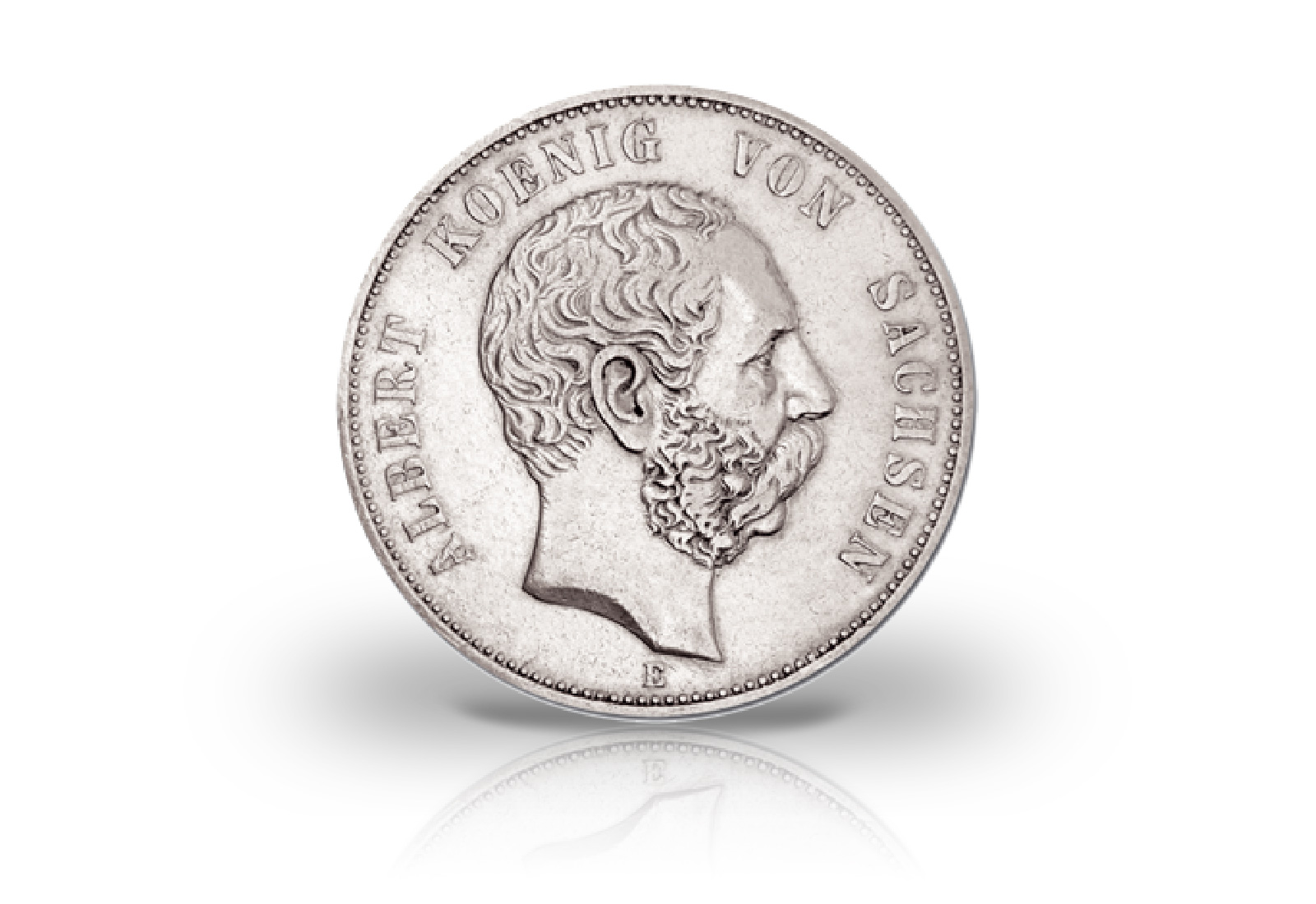 2 Mark 1876-1888 Deutsches Kaiserreich Sachsen König Albert Jaeger-Nr. 121