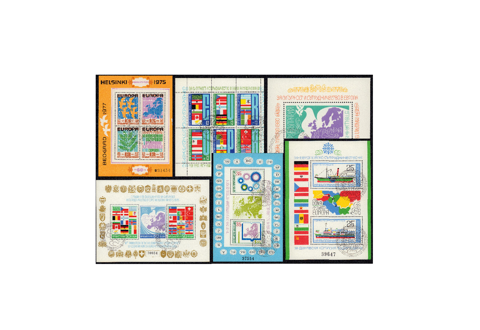 Blockausgaben Europa Mitläufer Bulgarien 1997-1985 gestempelt
