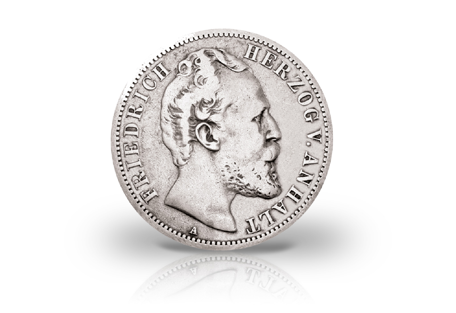 2 Mark 1876-1877 Deutsches Kaiserreich Anhalt Friedrich I. Herzogtum Jaeger-Nr. 19