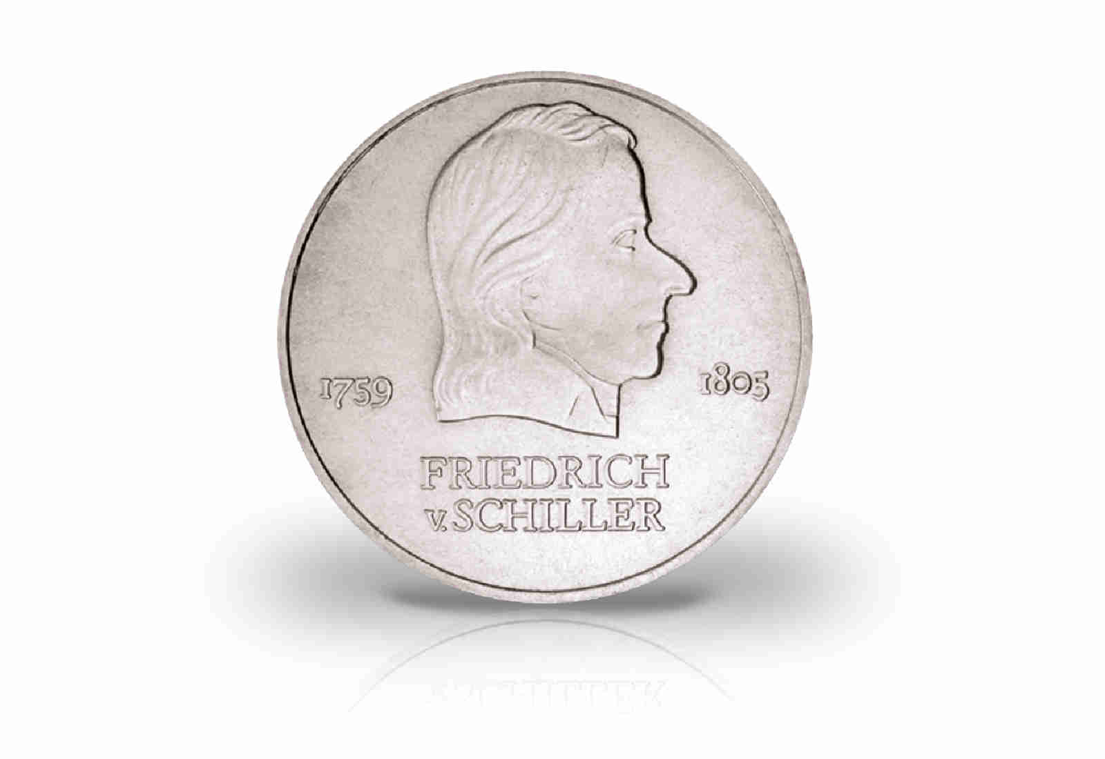 20 Mark Gedenkmünze 1972 DDR Friedrich Schiller Jaeger-Nr. 1537
