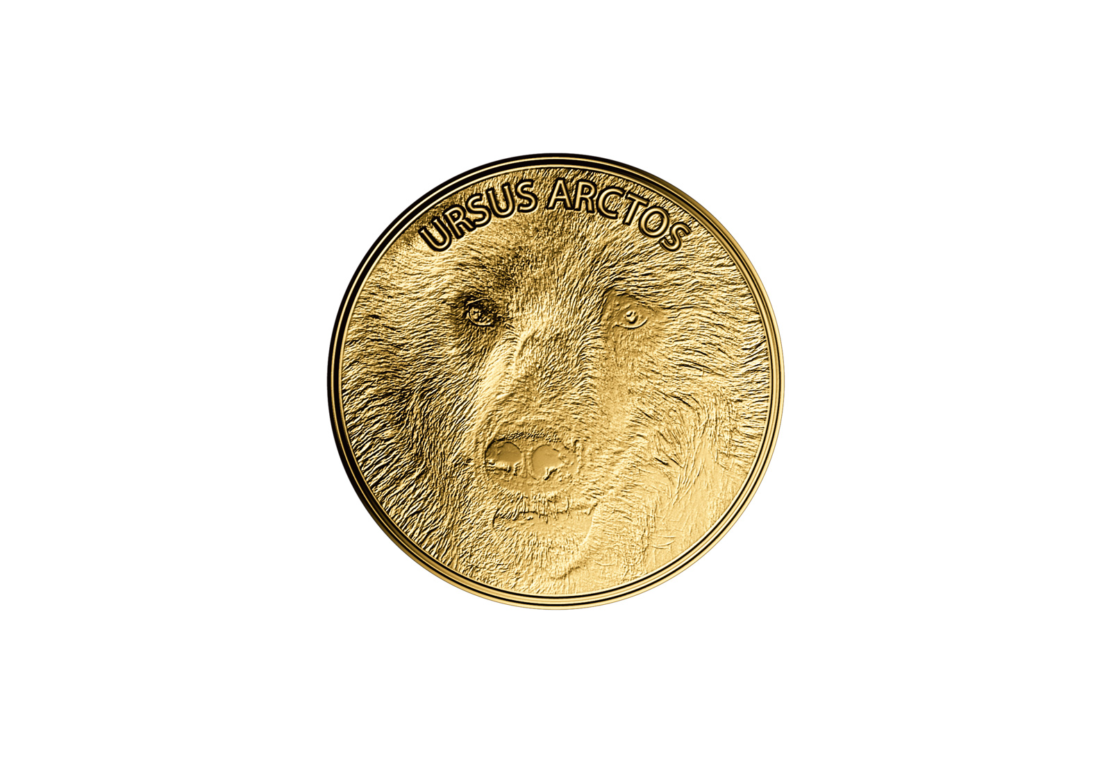 Goldmünze Motiv Braunbär 999/1000 Gold Geschenk