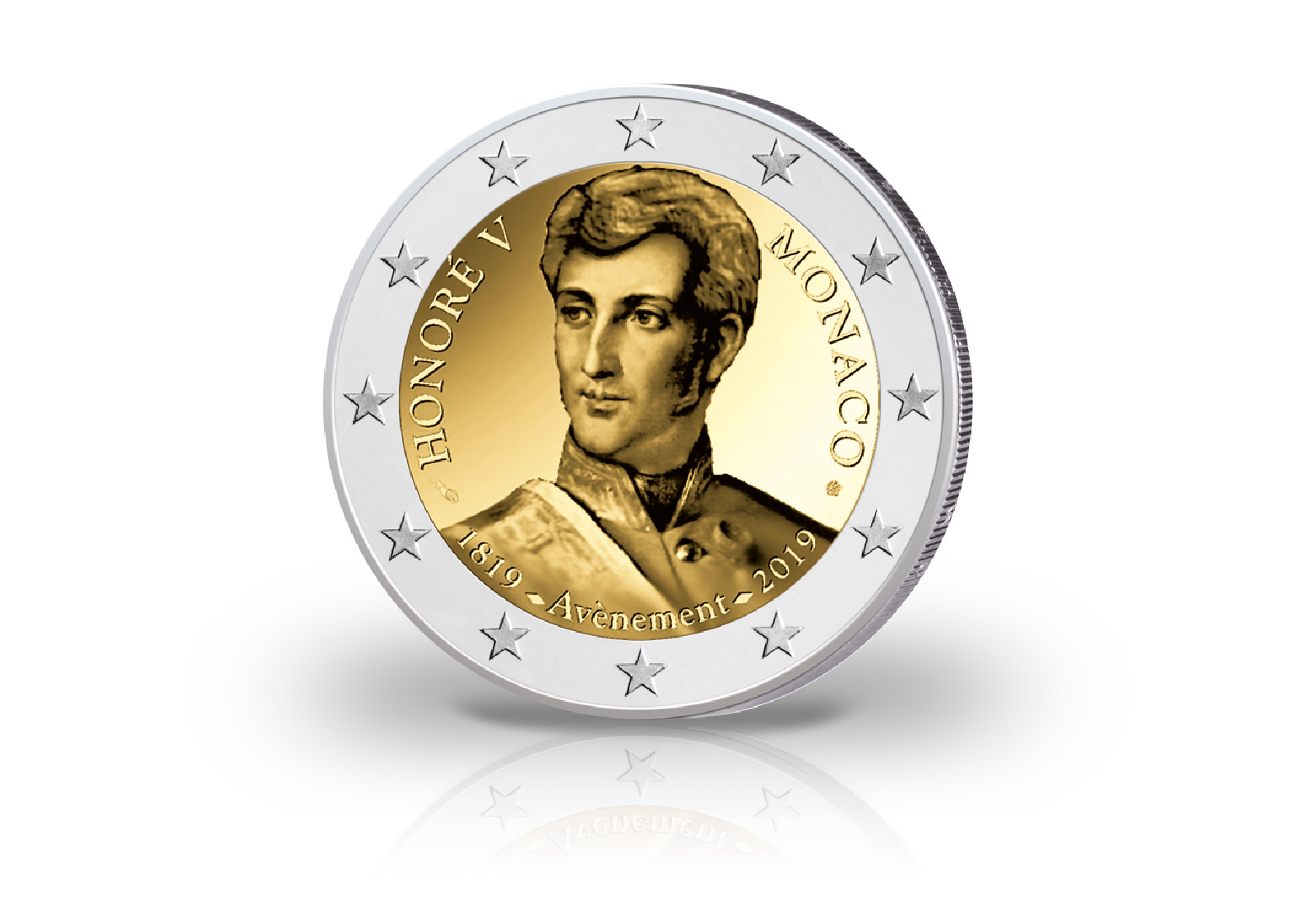 2 Euro 2019 Monaco 200. Jahrestag Thronbesteigung Fürst Honoré V. PP