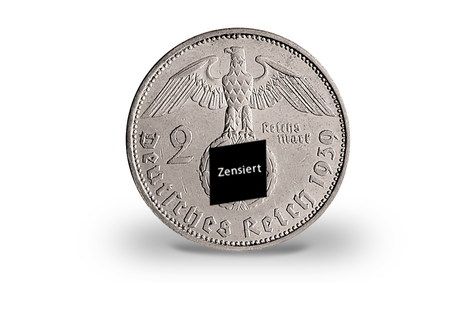 2 Reichsmark 1938 Drittes Reich Hindenburg Prägestätte unserer Wahl Jaeger-Nr. 366